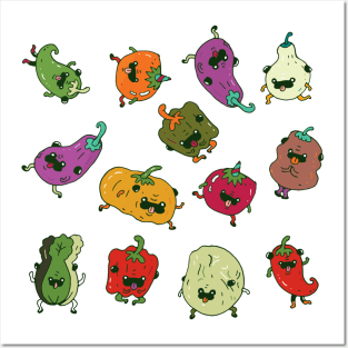 Pugs Vegetable Posters and Art